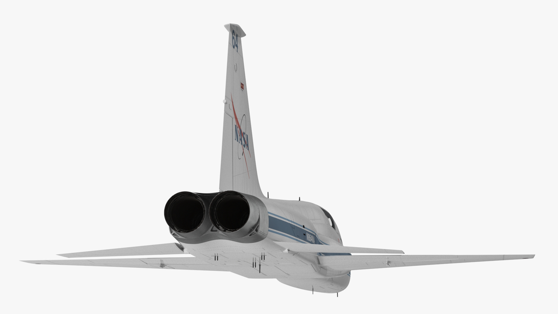 T-38 Talon NASA Trainer Jet White Simple Interior 3D model
