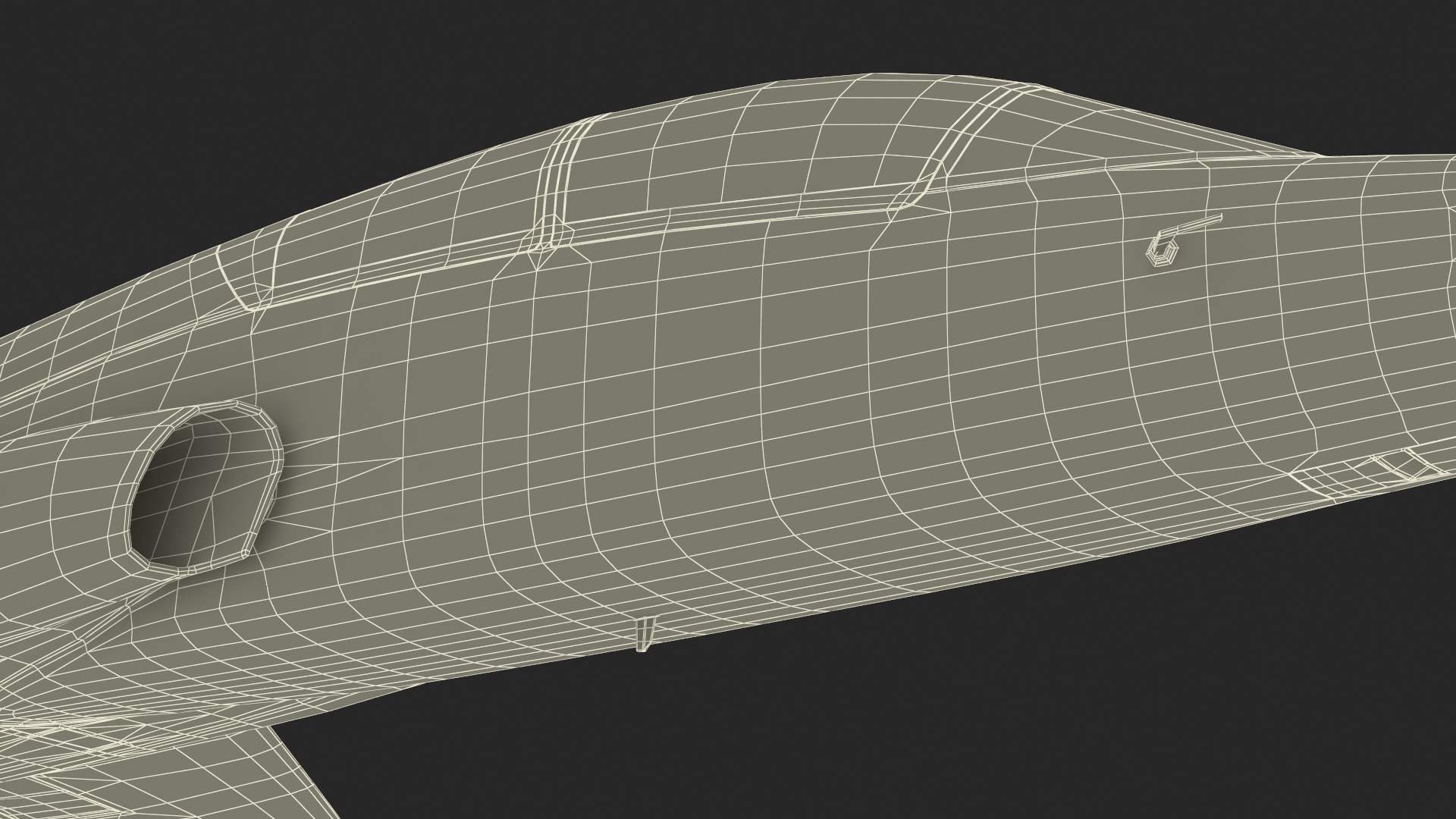 T-38 Talon NASA Trainer Jet White Simple Interior 3D model