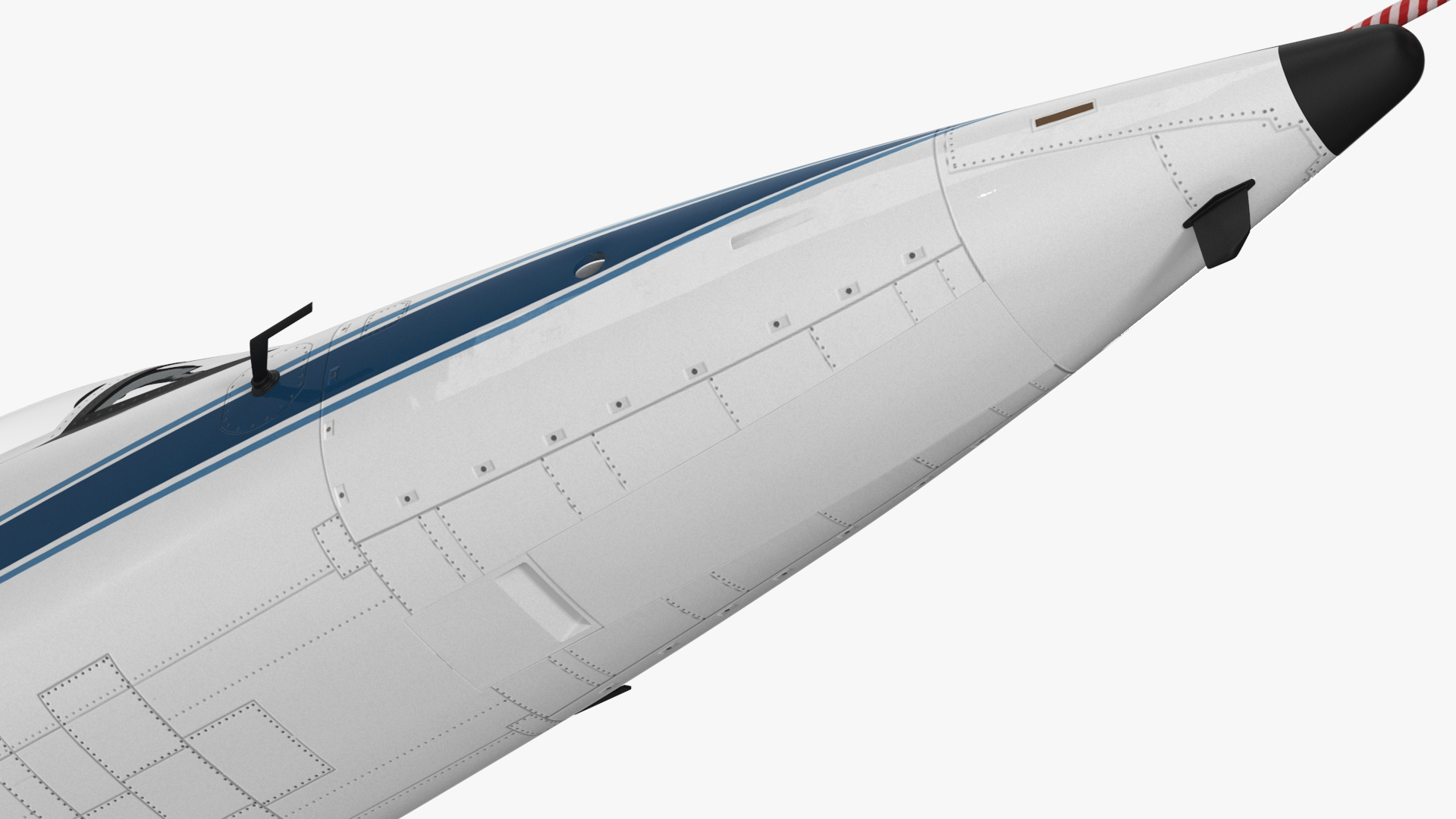 T-38 Talon NASA Trainer Jet White Simple Interior 3D model