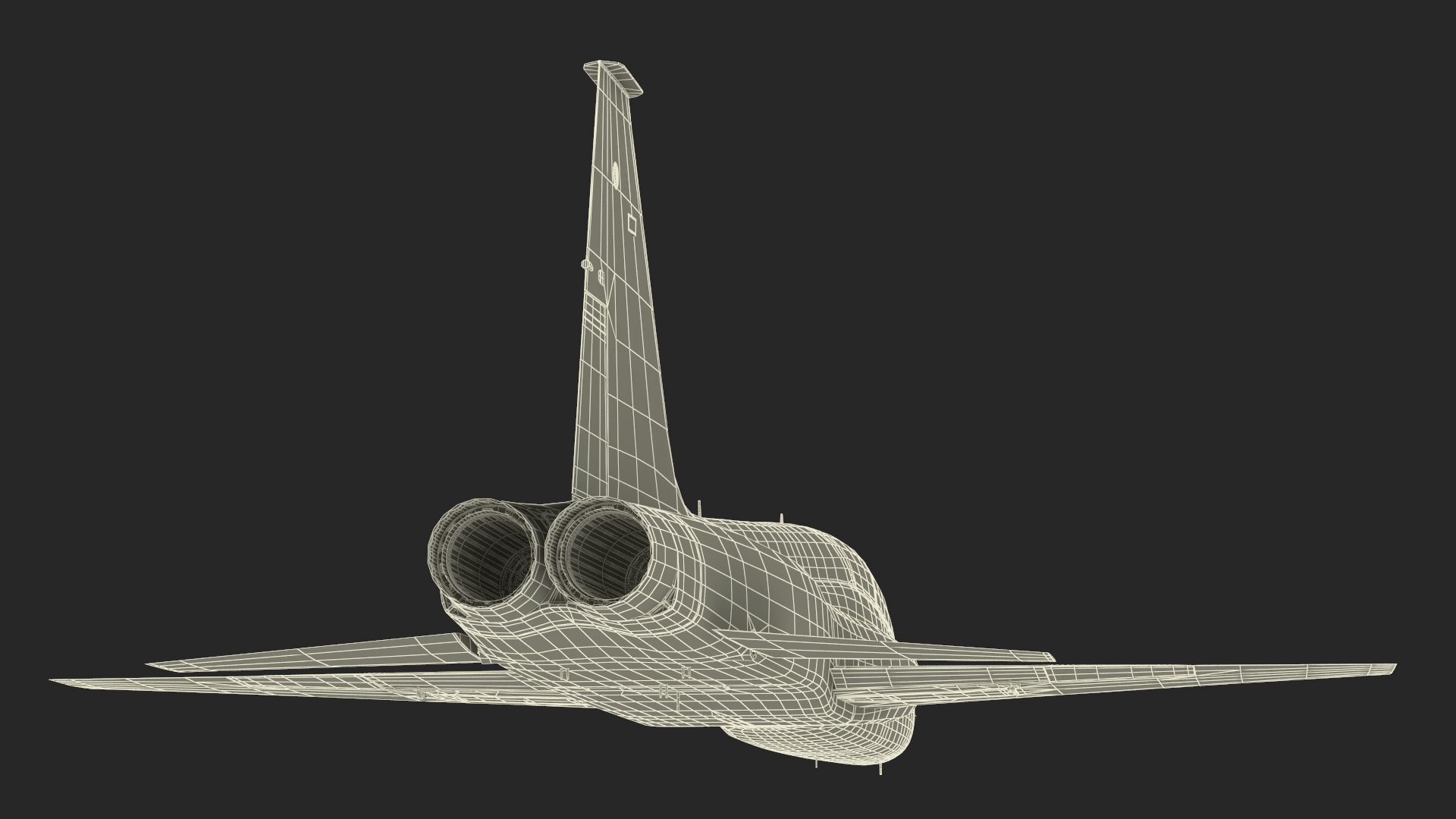 T-38 Talon NASA Trainer Jet White Simple Interior 3D model