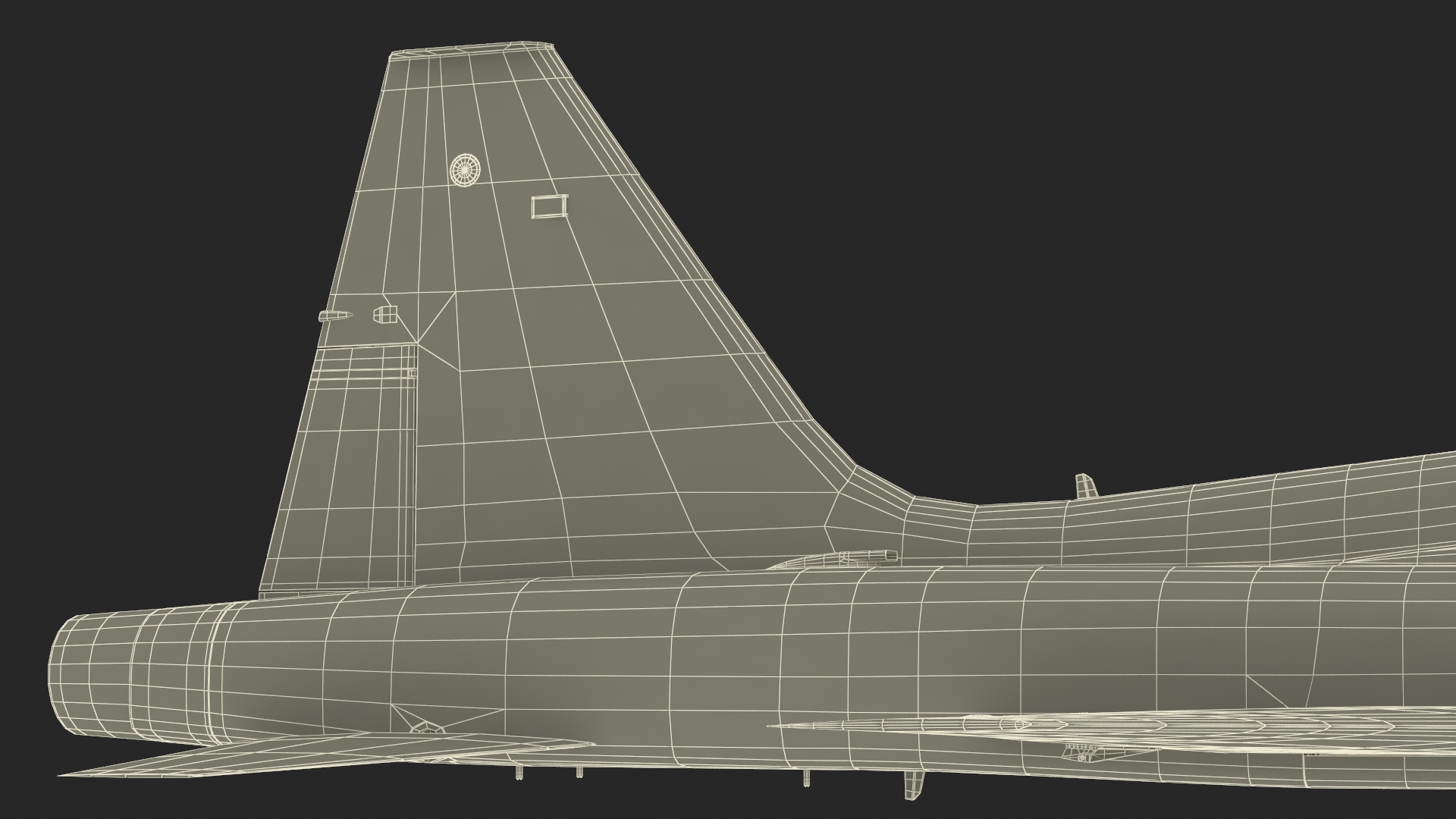 T-38 Talon NASA Trainer Jet White Simple Interior 3D model