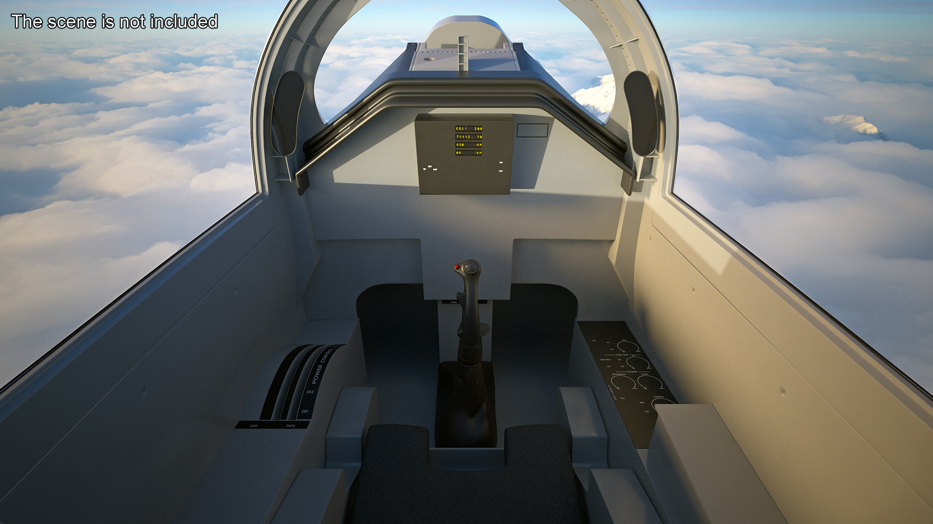 T-38 Talon NASA Trainer Jet White Simple Interior 3D model