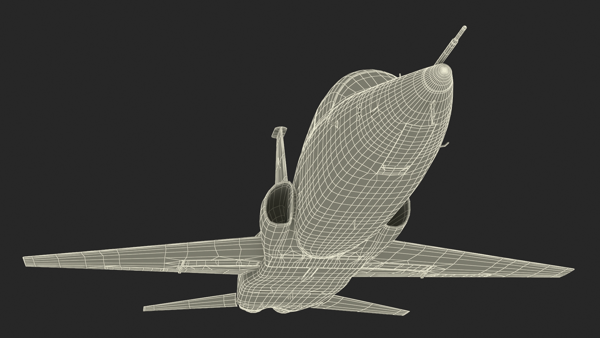 T-38 Talon NASA Trainer Jet White Simple Interior 3D model