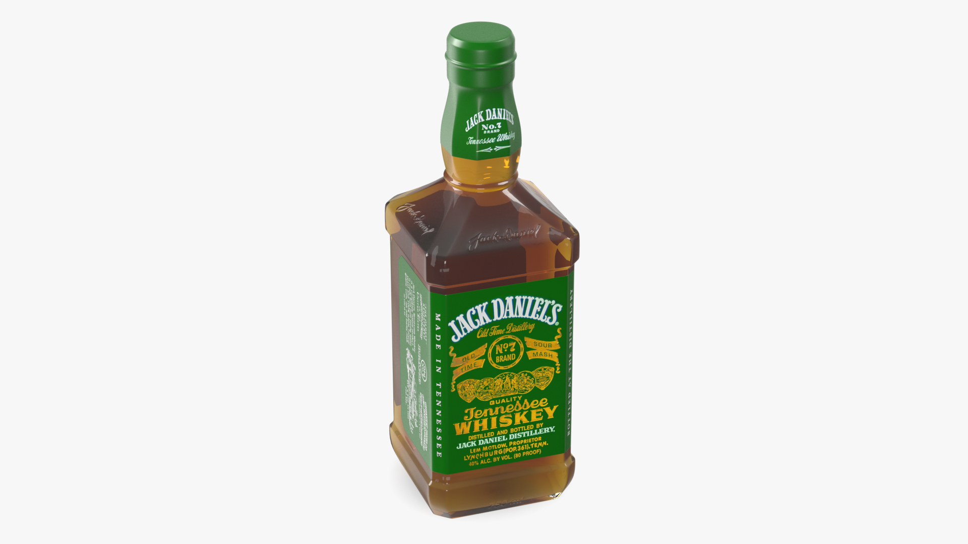Jack Daniels Green Label Whiskey 3D