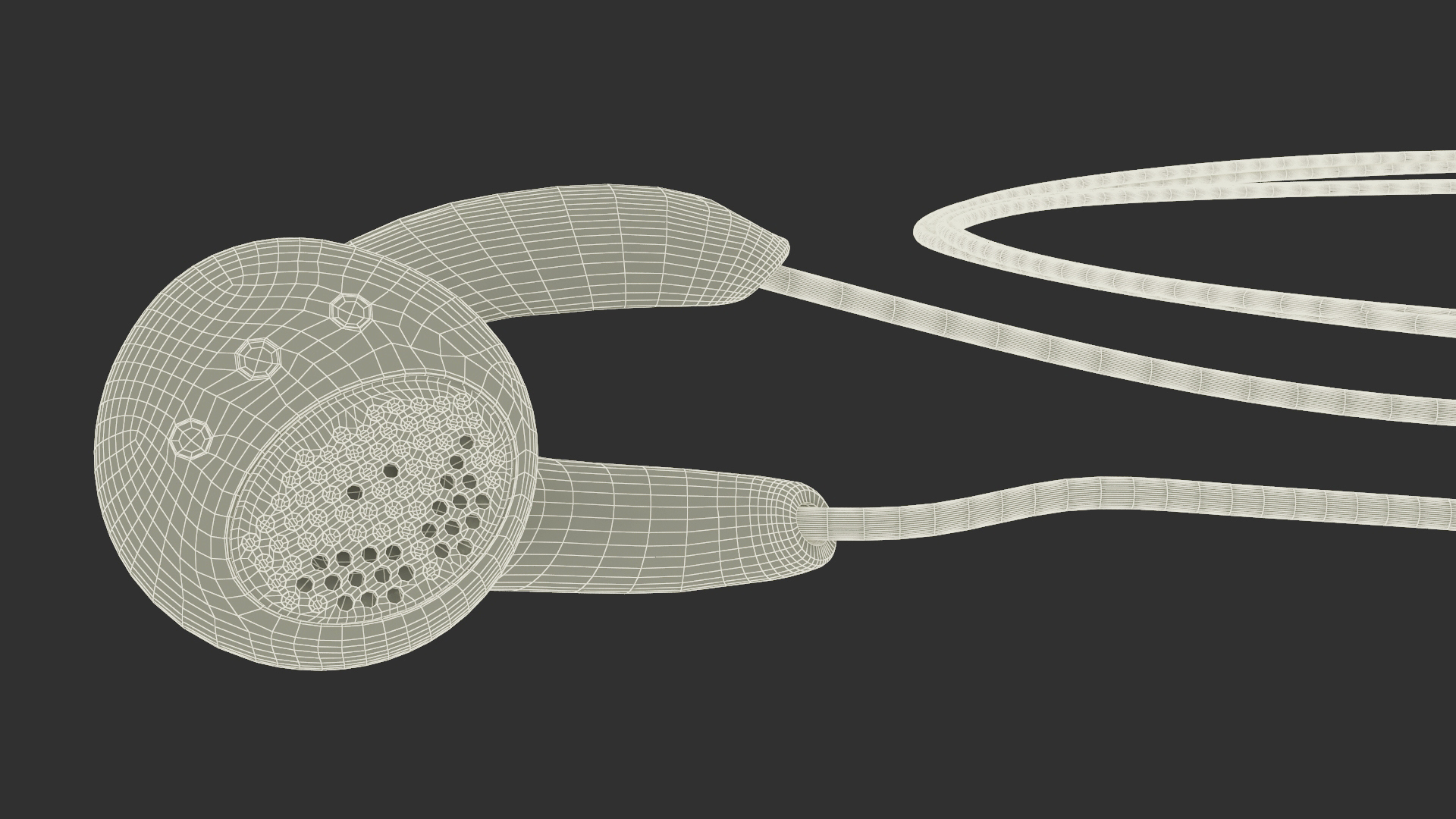 Sony Vintage In-Ear Headphones Rolled 3D