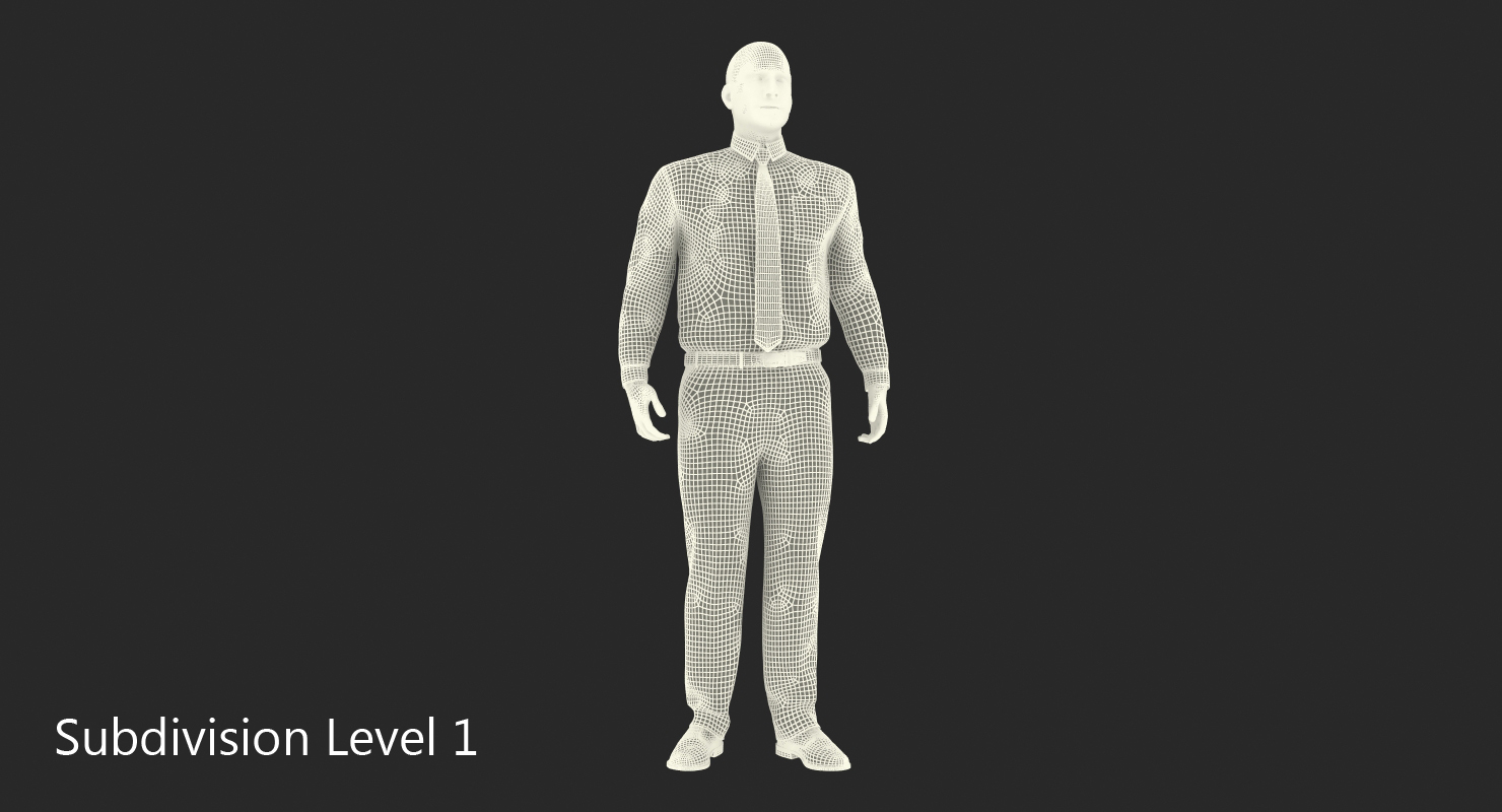 Office Worker Standing Pose 3D