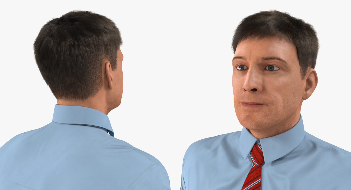 Office Worker Standing Pose 3D