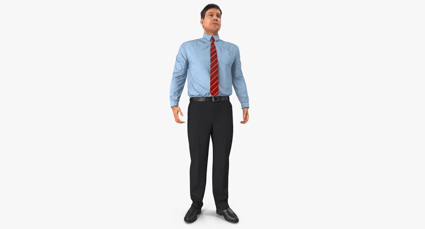 Office Worker Standing Pose 3D