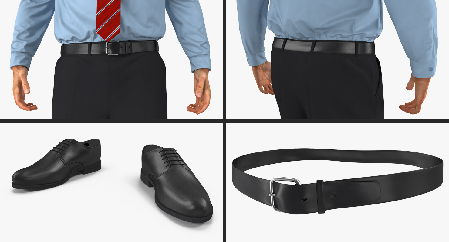 Office Worker Standing Pose 3D
