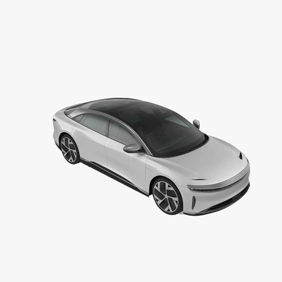 Electric Luxury Sedan Lucid Air Rigged for Cinema 4D 3D