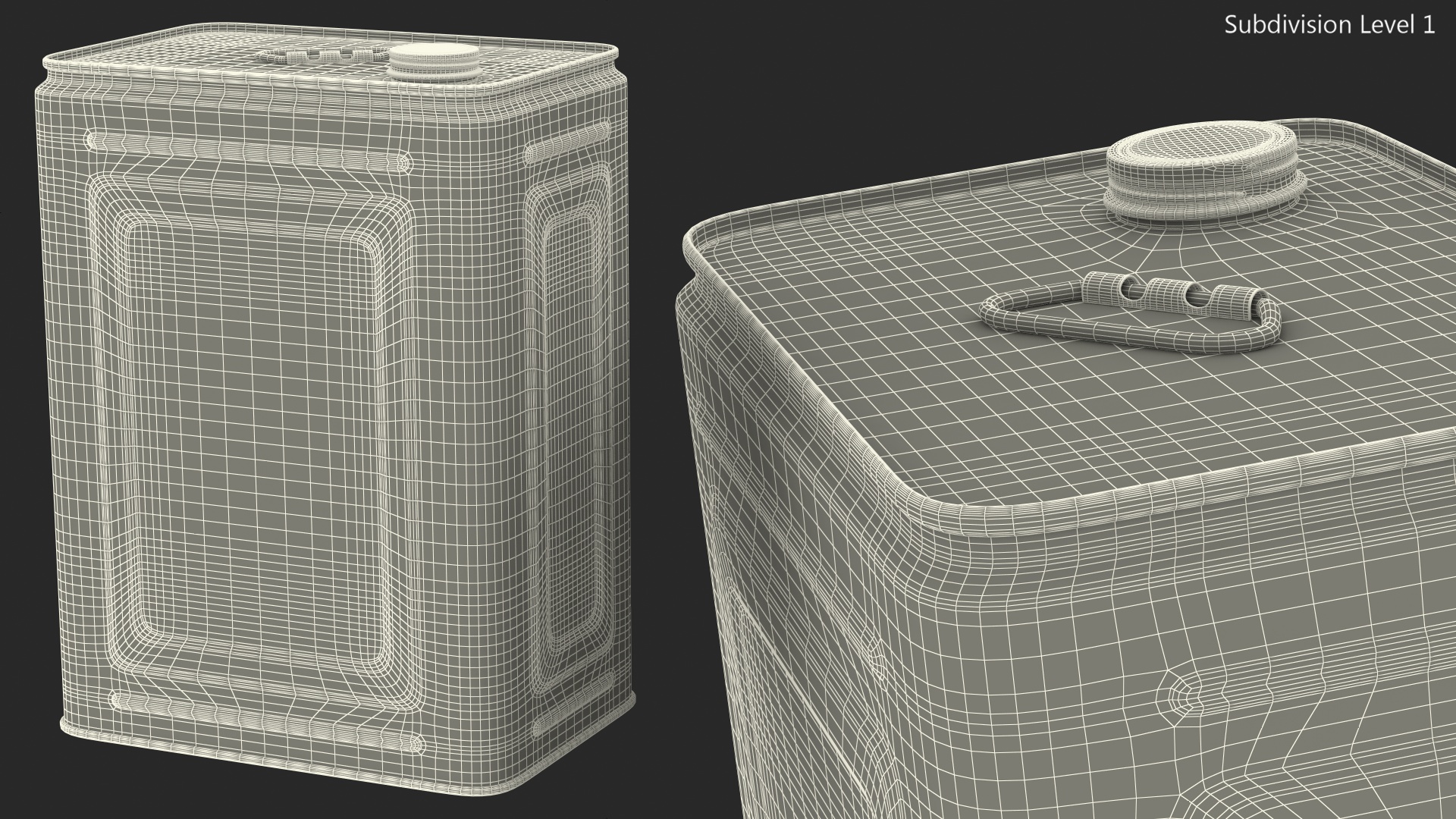 3D Olive Oil Metal Can 10L model