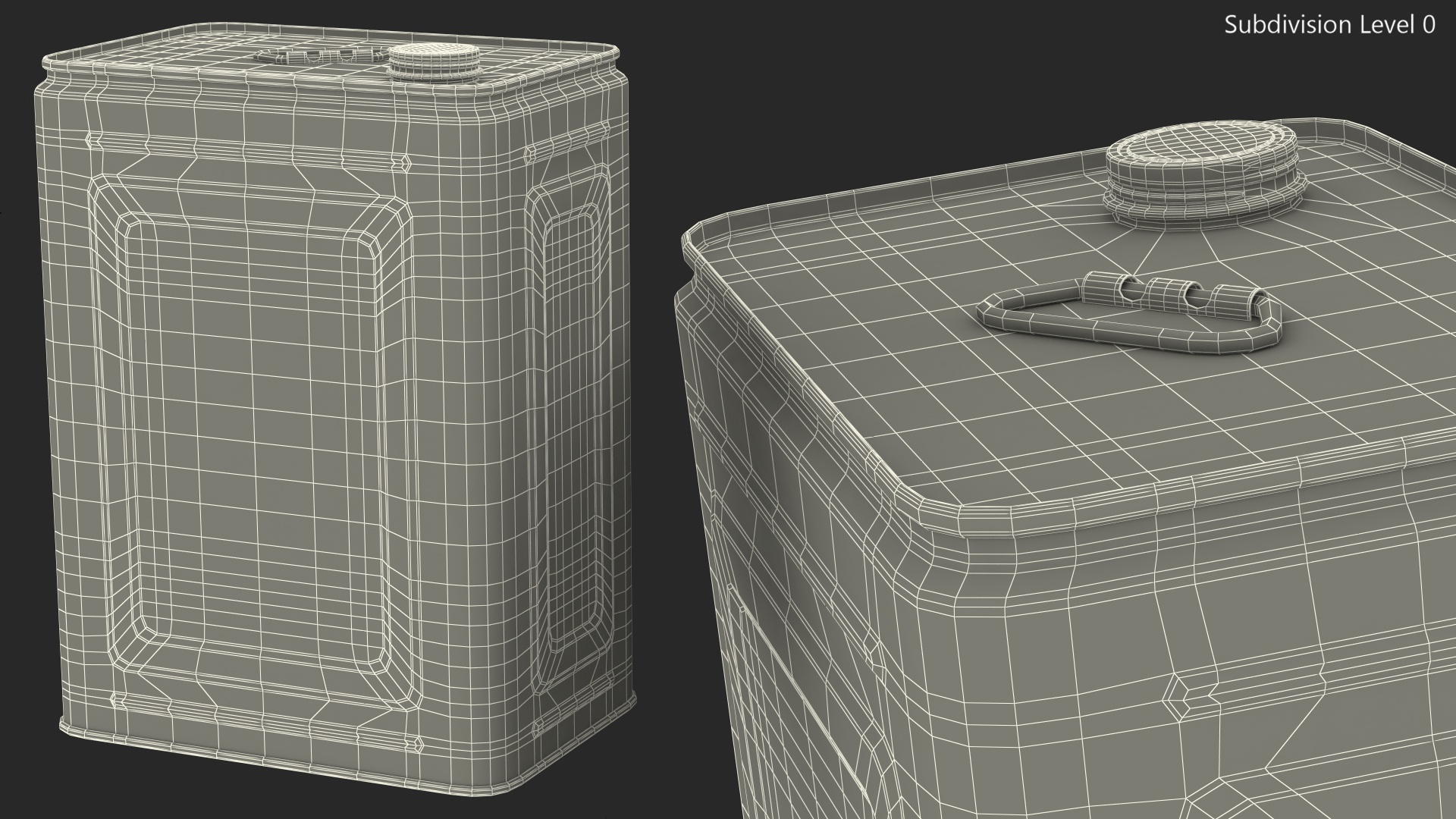 3D Olive Oil Metal Can 10L model