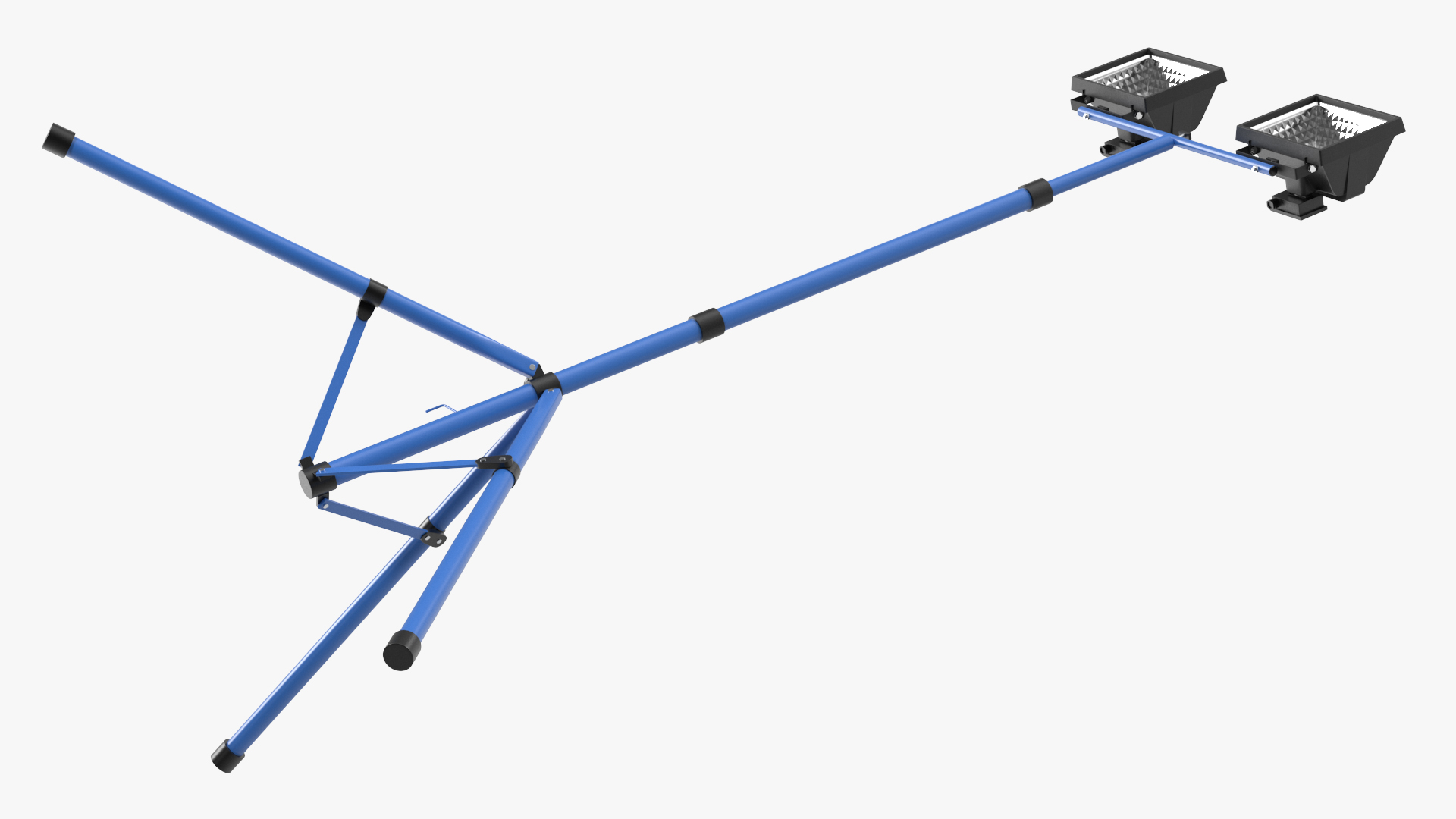 Mobile Construction Light with Solar Panel 3D