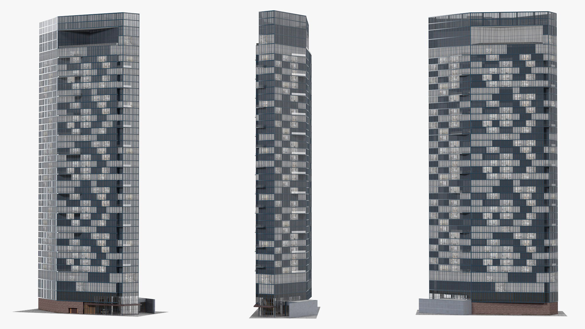 3D model Summit NYC Building Night