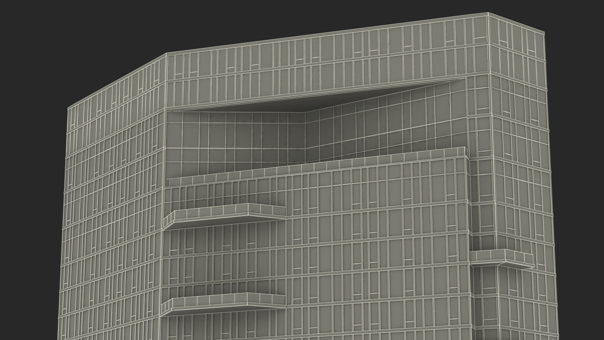 3D model Summit NYC Building Night