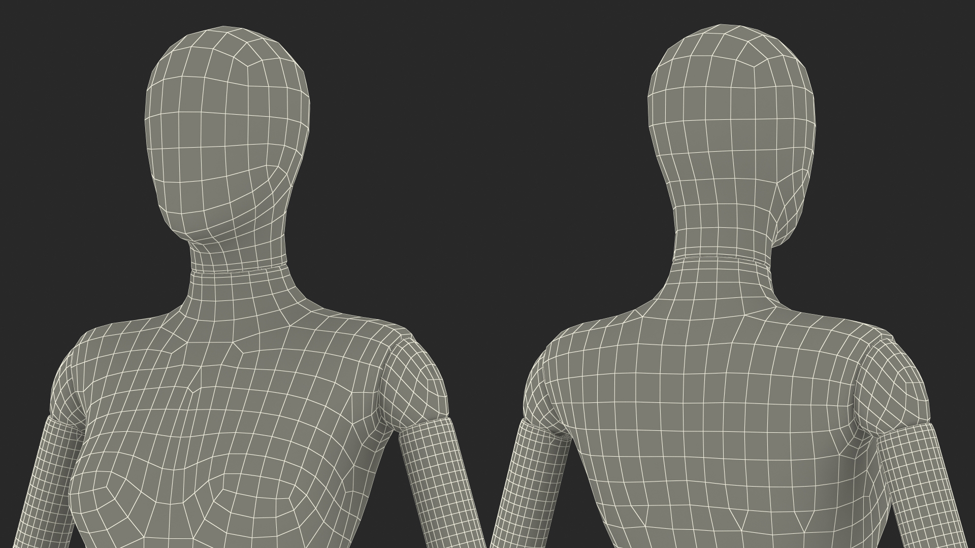 3D Female Flexible Half Body Mannequin Torso with Wooden Base model