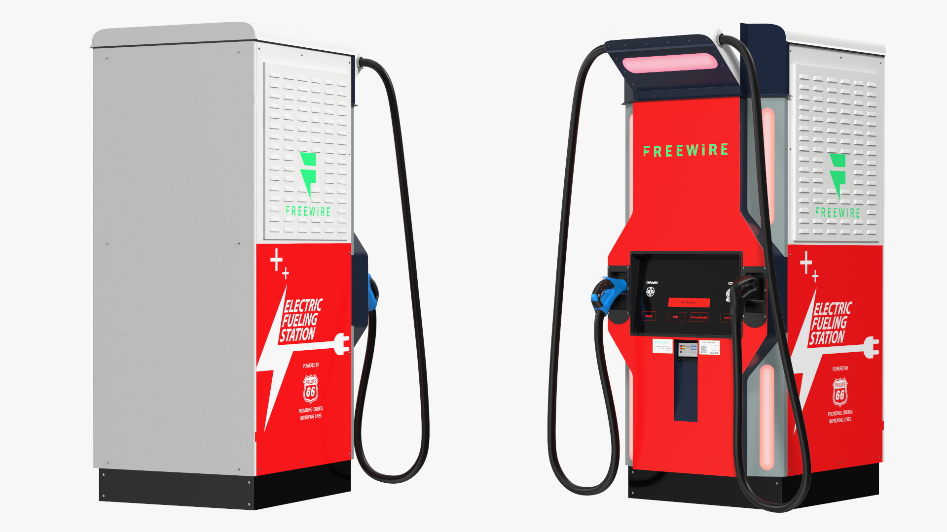 3D Freewire Ultrafast EV Boost Charger 200 Red model