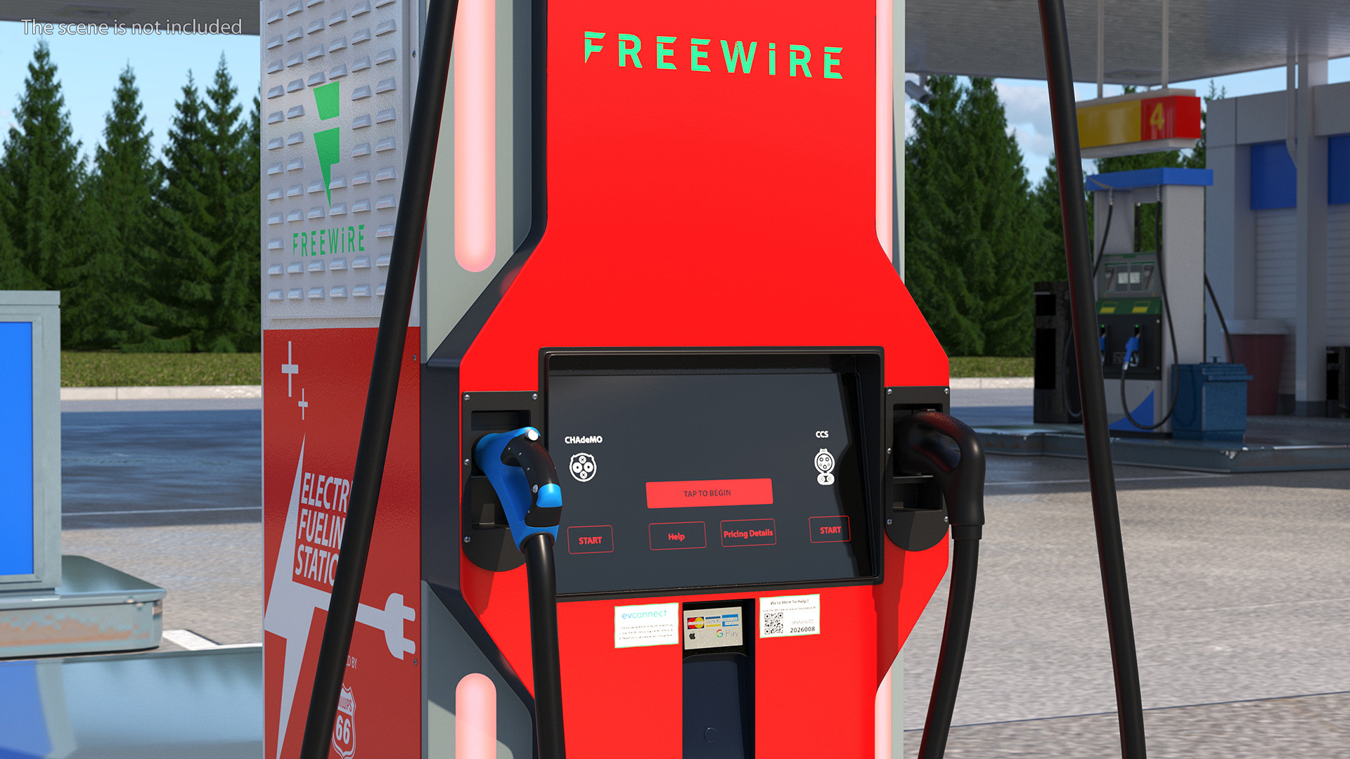 3D Freewire Ultrafast EV Boost Charger 200 Red model