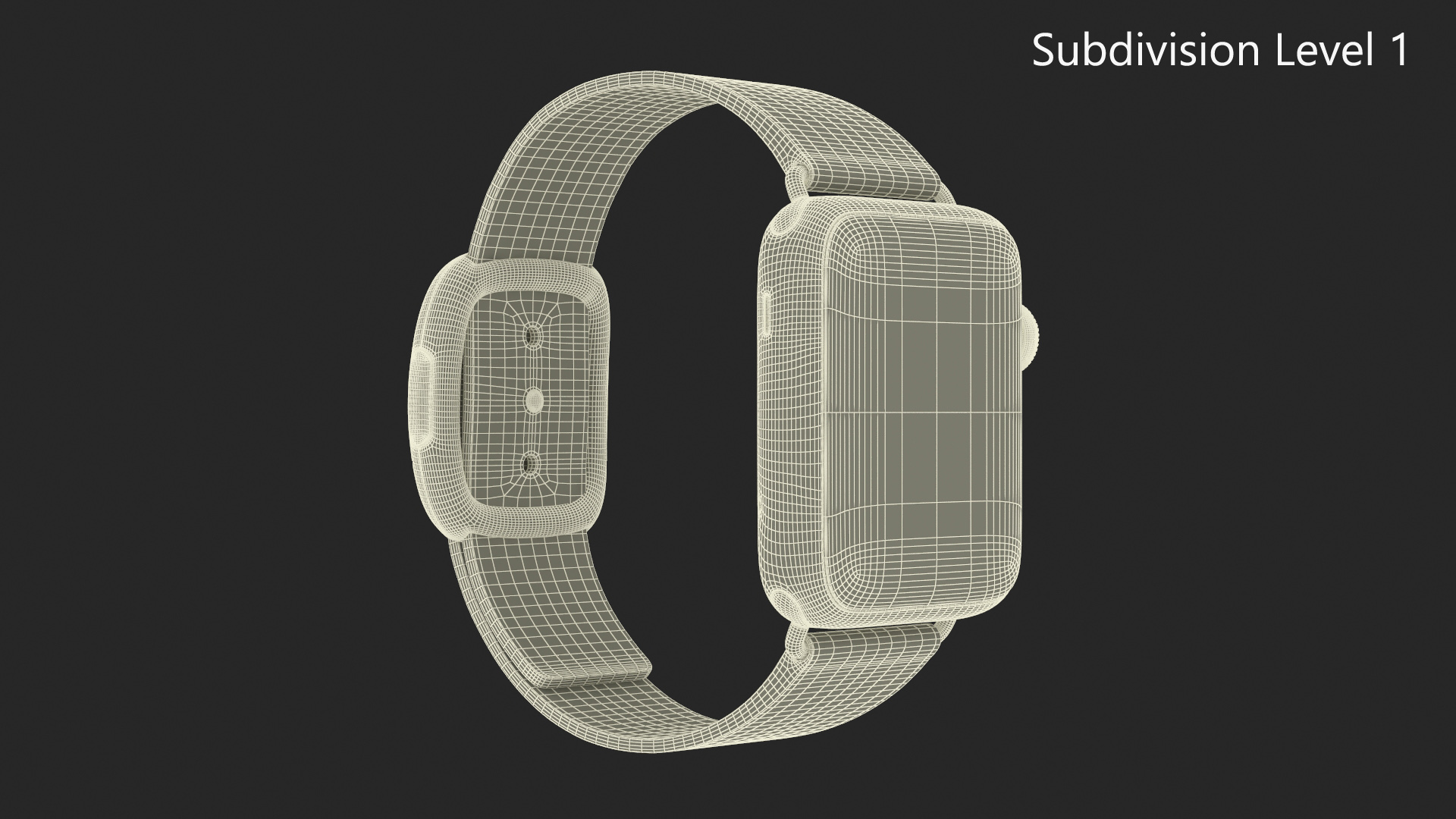 3D Apple Smart Watch with Leather Strap