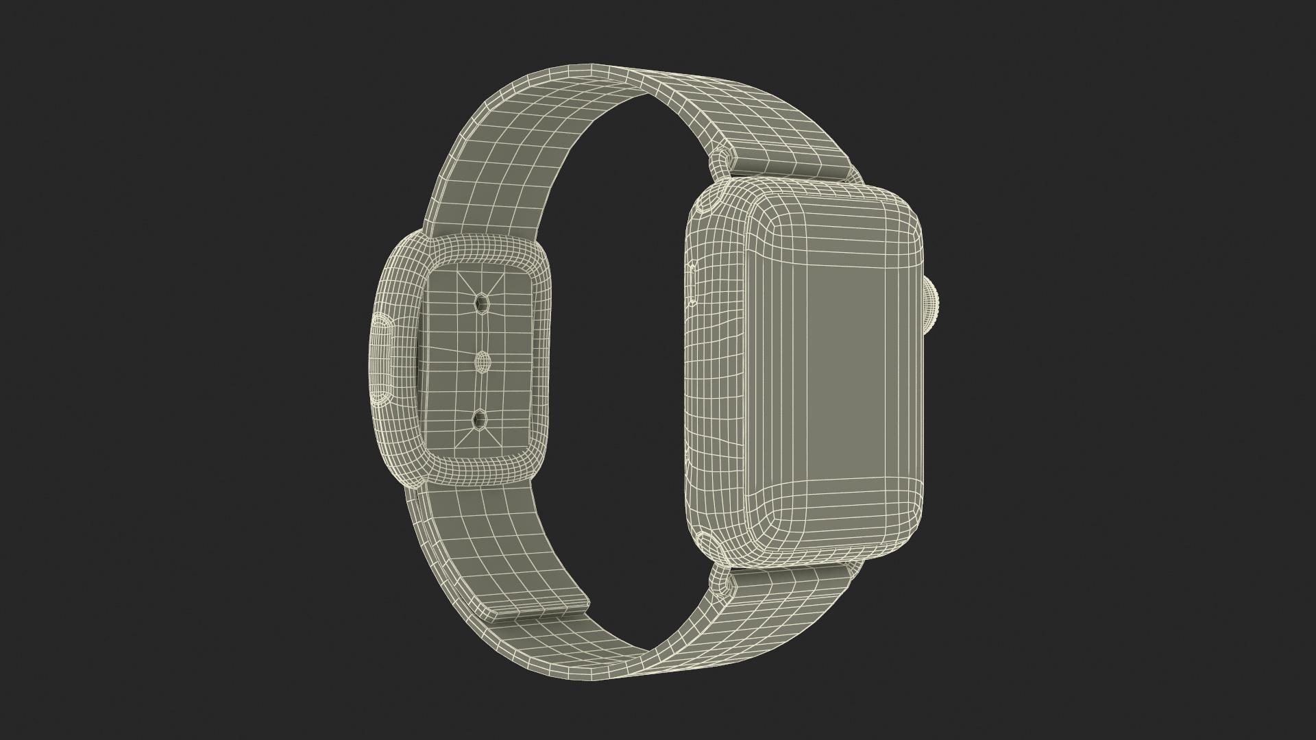 3D Apple Smart Watch with Leather Strap