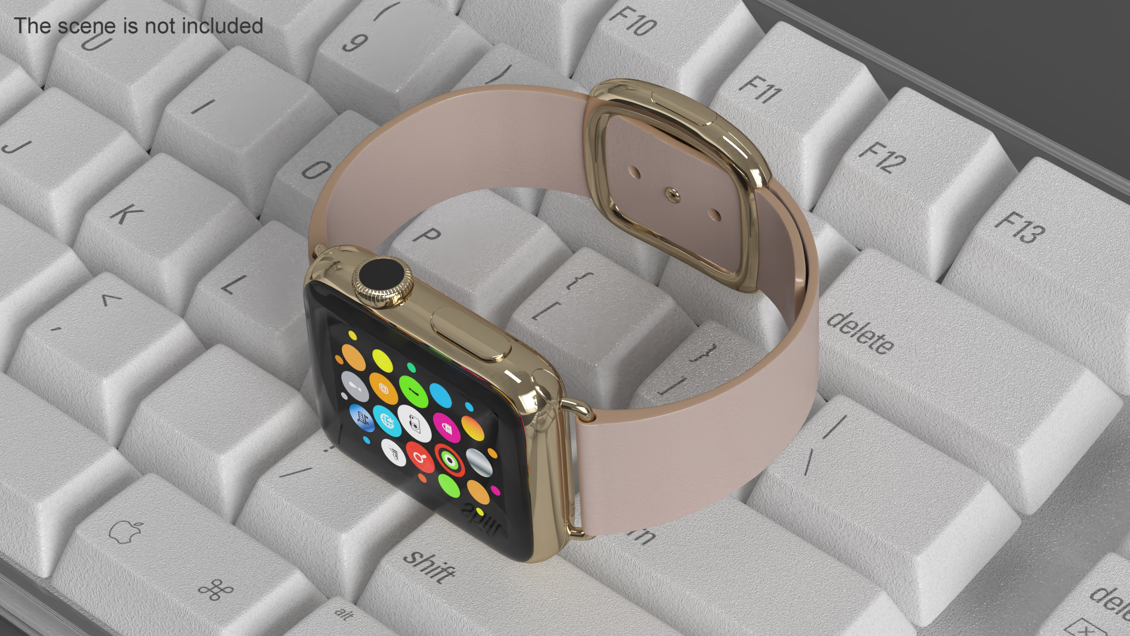 3D Apple Smart Watch with Leather Strap