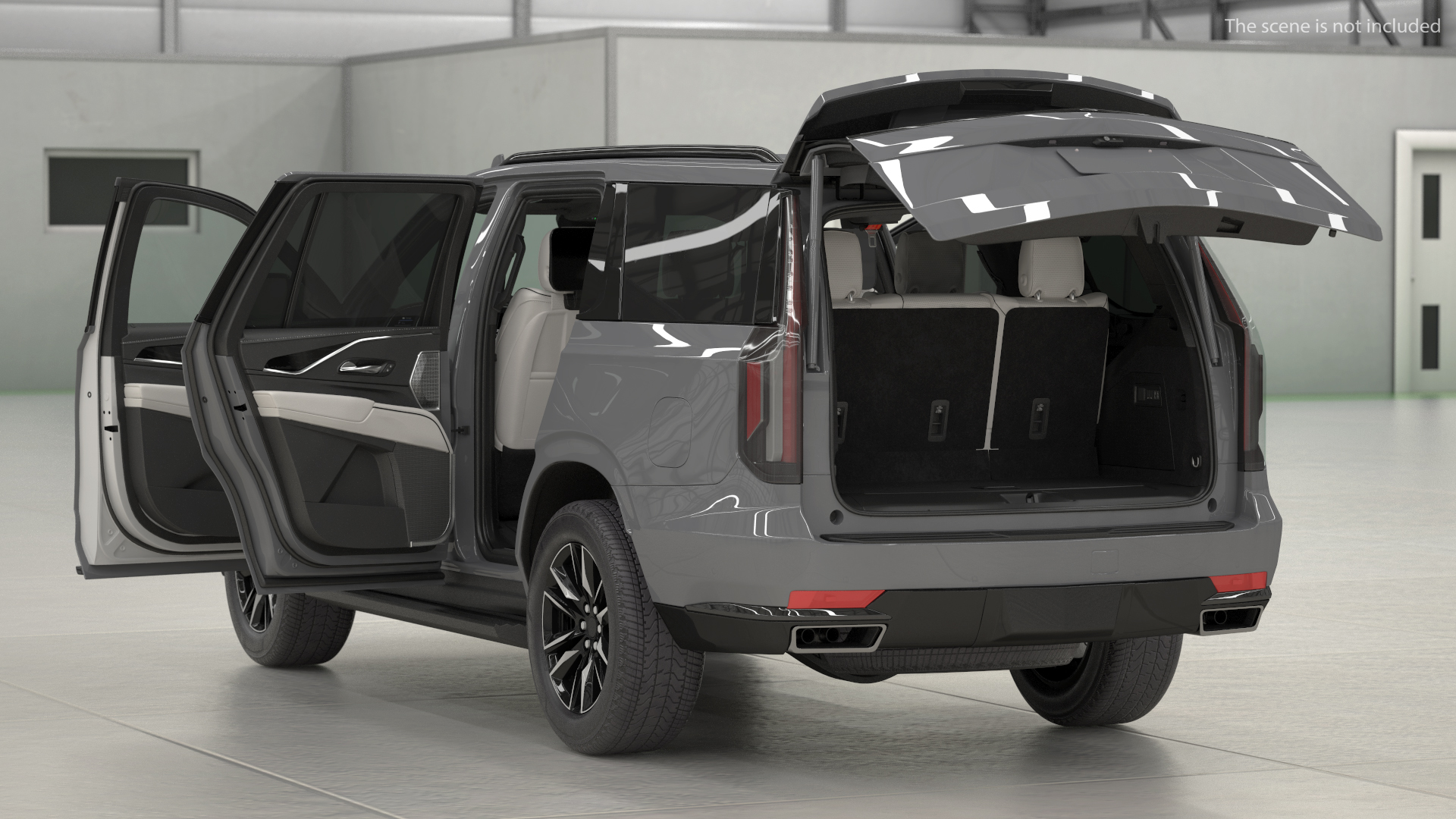 3D Luxury Large SUV Rigged model