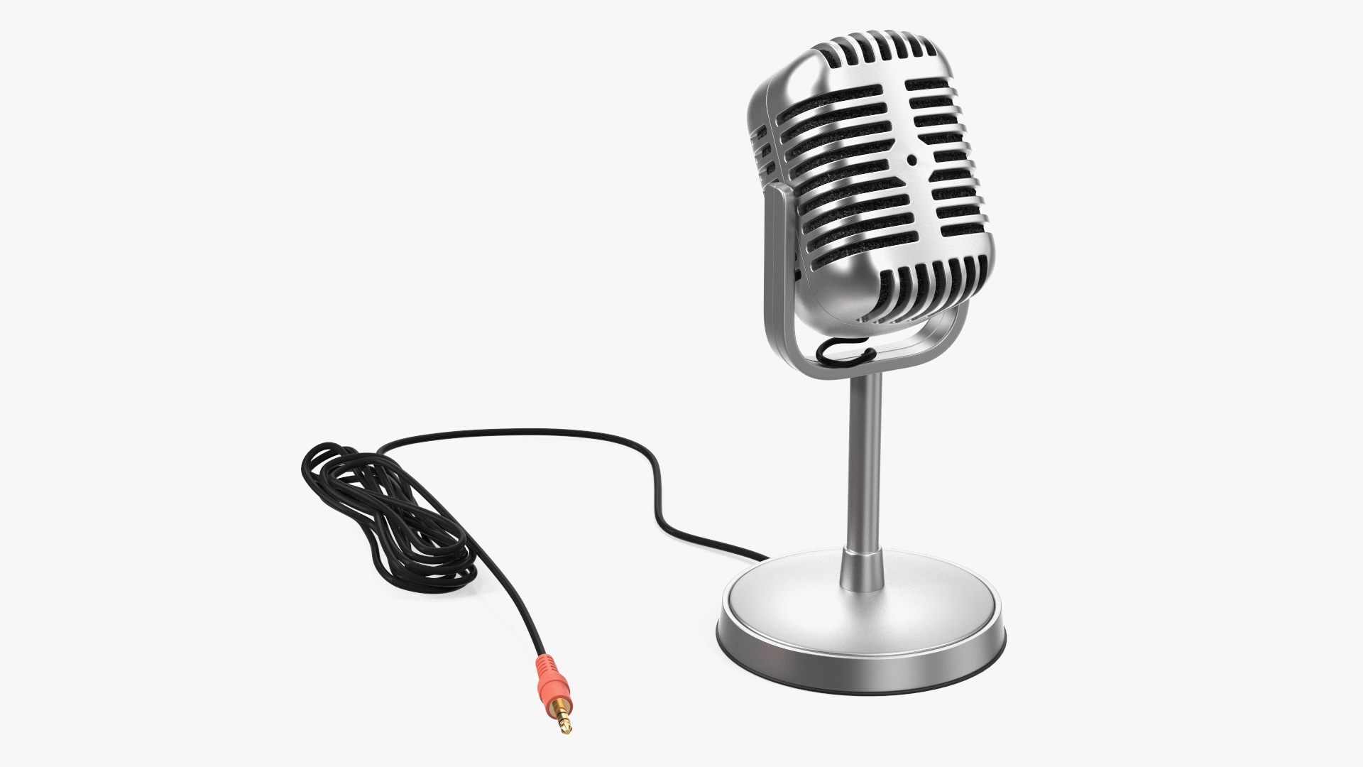 3D model Vintage Style Microphone with Stand