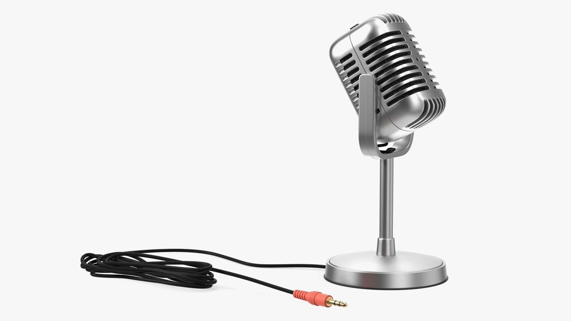 3D model Vintage Style Microphone with Stand