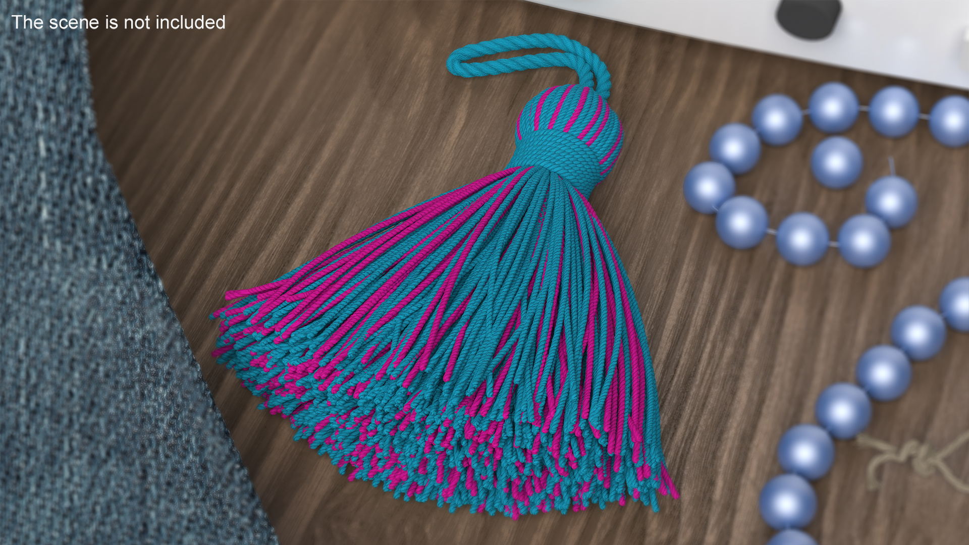 Woolen Yarn Multicolor Tassel 3D model