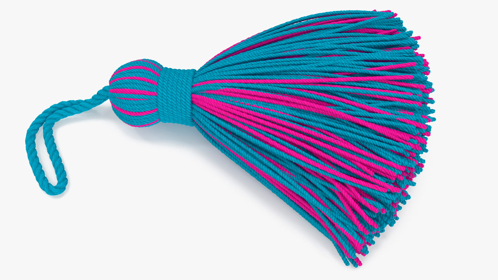 Woolen Yarn Multicolor Tassel 3D model