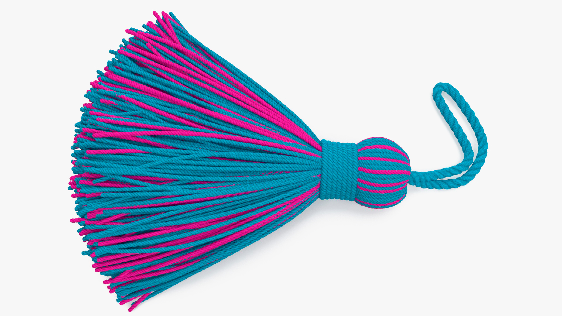 Woolen Yarn Multicolor Tassel 3D model