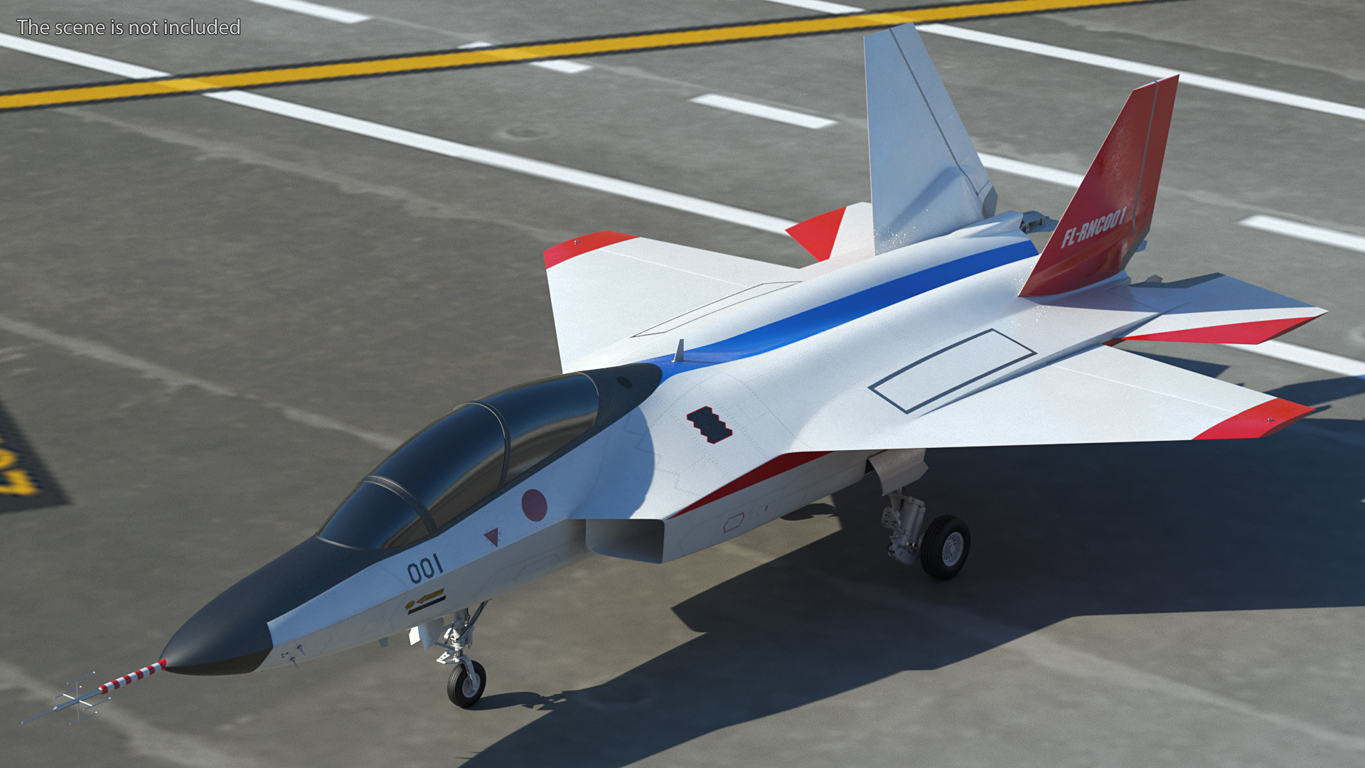3D Mitsubishi X2 Shinshin Stealth Fighter Aircraft Exterior Only
