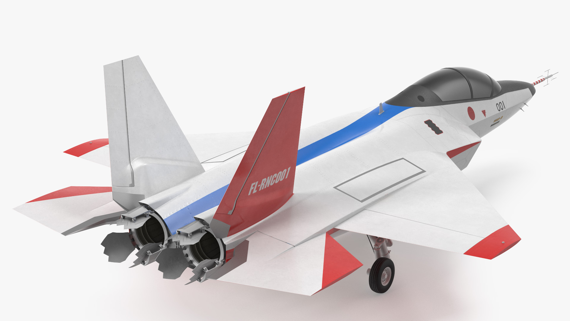 3D Mitsubishi X2 Shinshin Stealth Fighter Aircraft Exterior Only