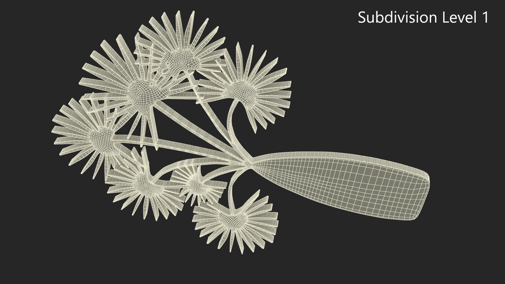 3D model Date Tree Silhouette