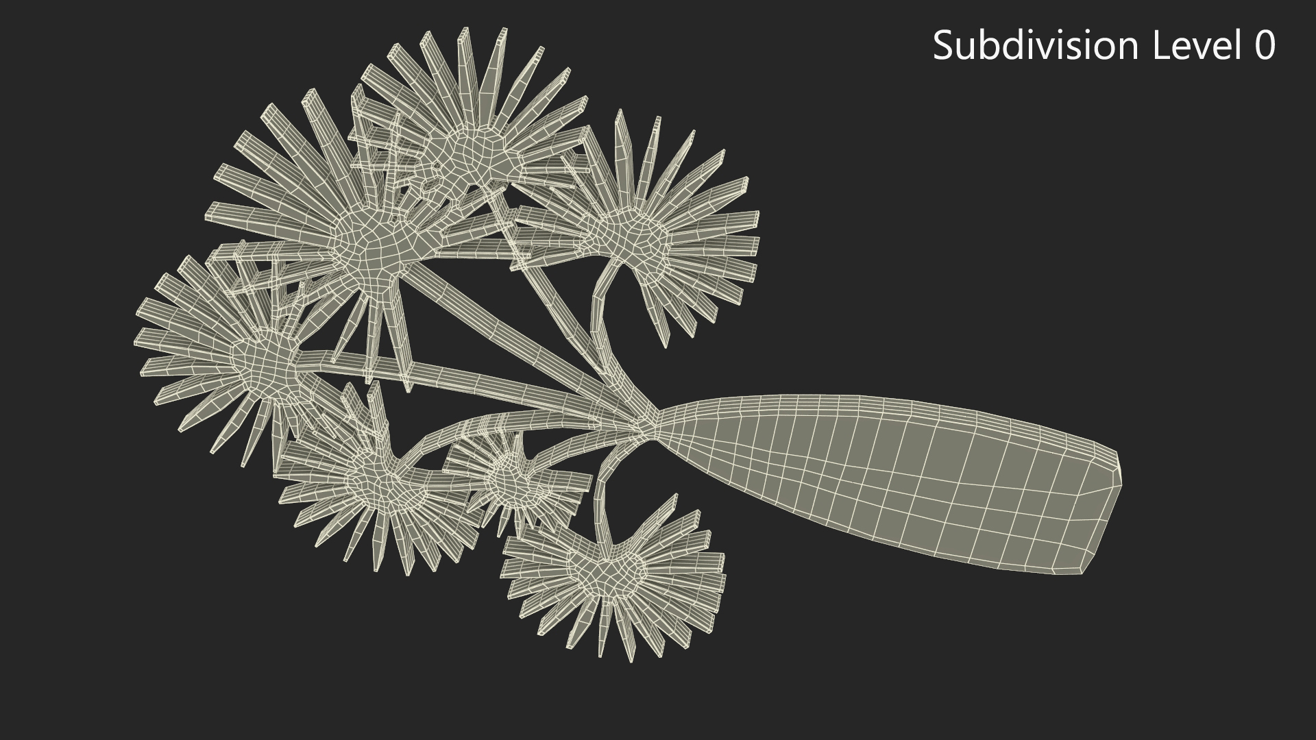 3D model Date Tree Silhouette