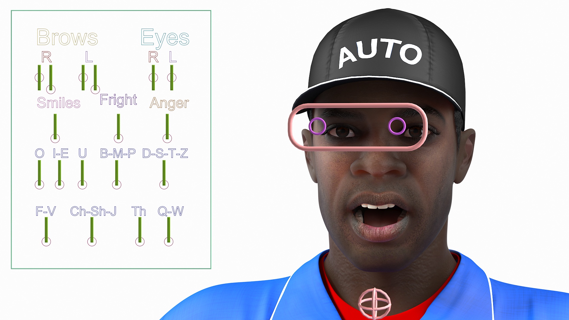 3D Dark Skin Black Auto Mechanic Rigged