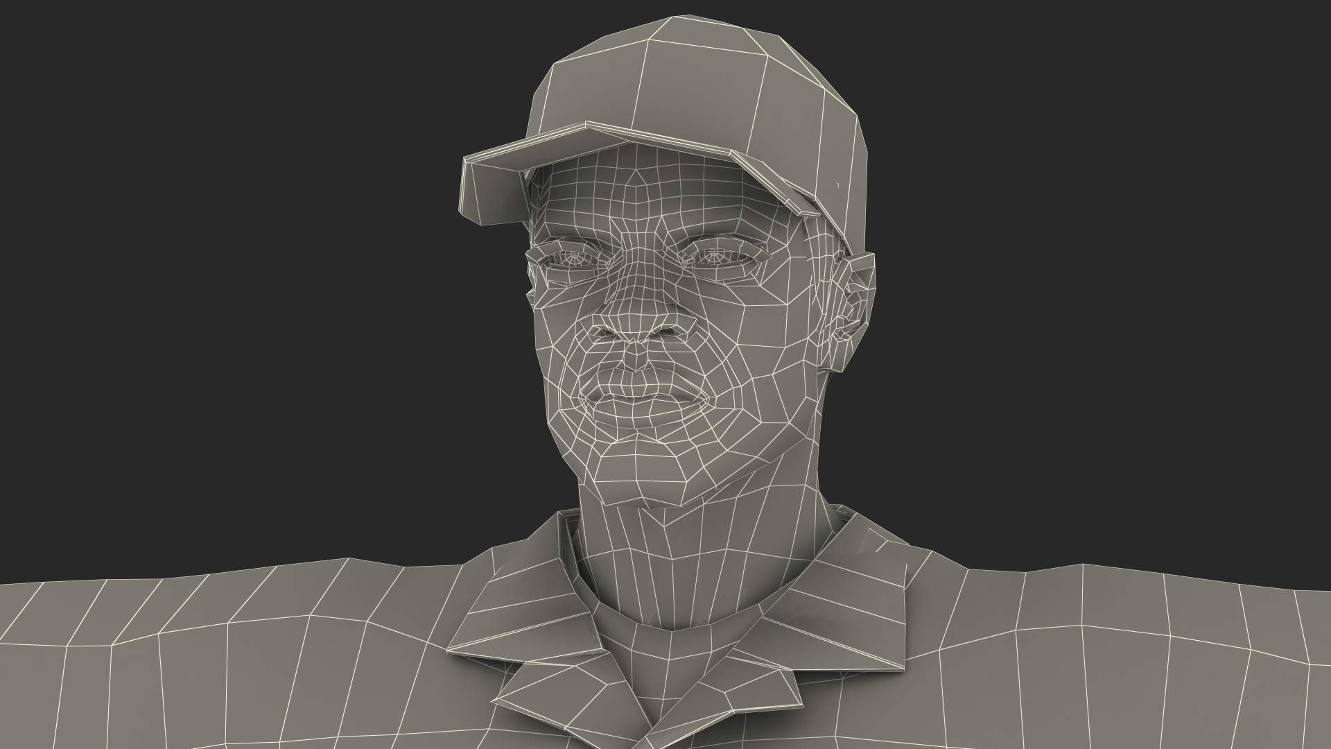 3D Dark Skin Black Auto Mechanic Rigged