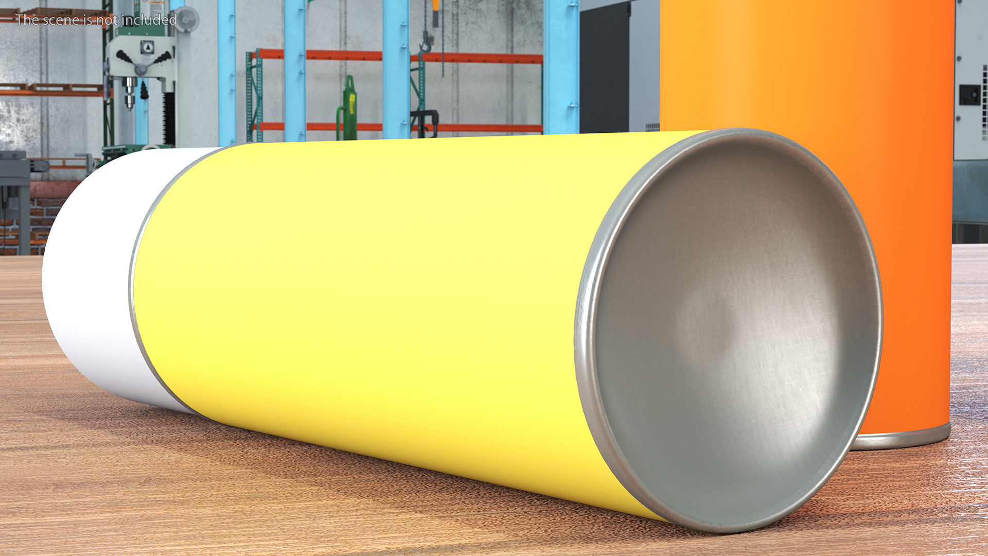 3D Recycling Aerosol Cans Warm Colors Set model