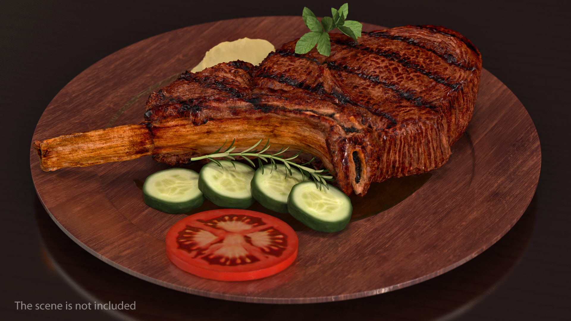 3D BBQ Lamb Chop model