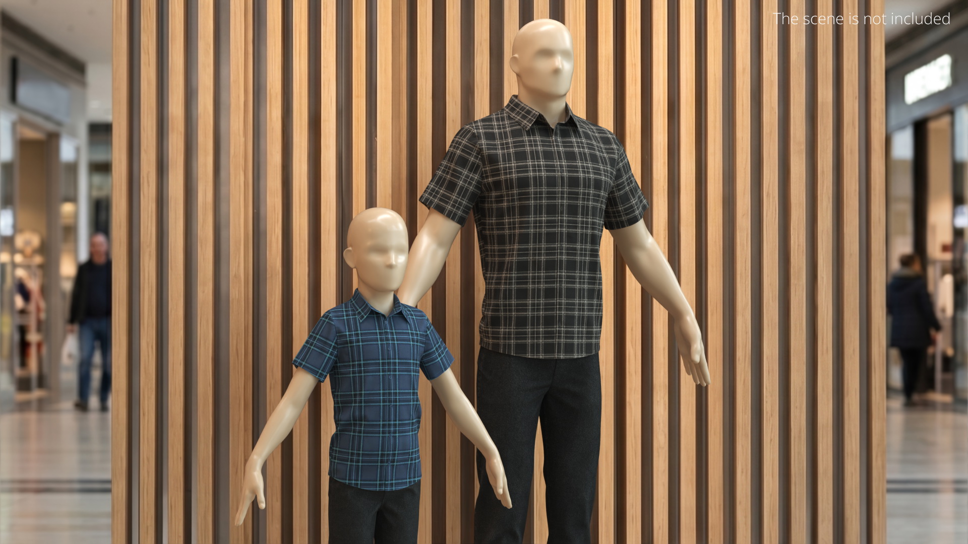 Mens and Boys Plaid Shirt Set Multicolor - view 3