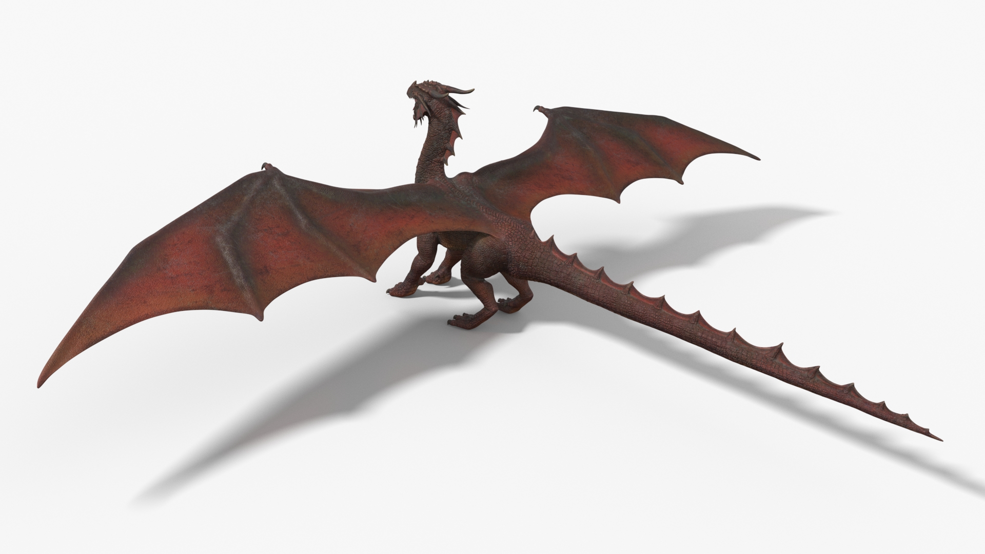 3D Red Dragon Basic Pose