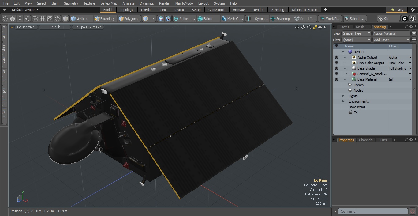 3D model Sentinel 6 Satellite