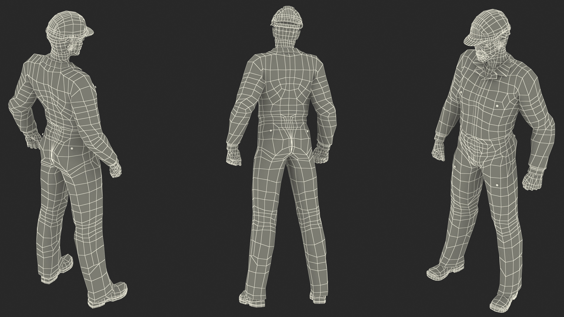 3D African American Disaster Rescuer model