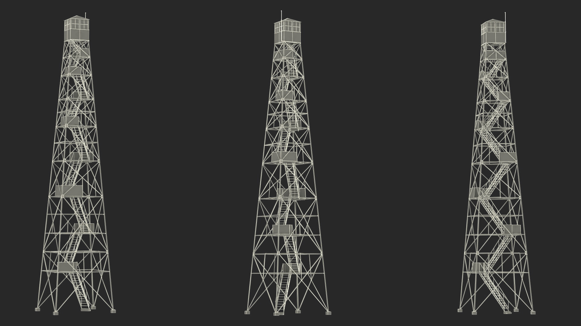 3D Fire Lookout Tower model