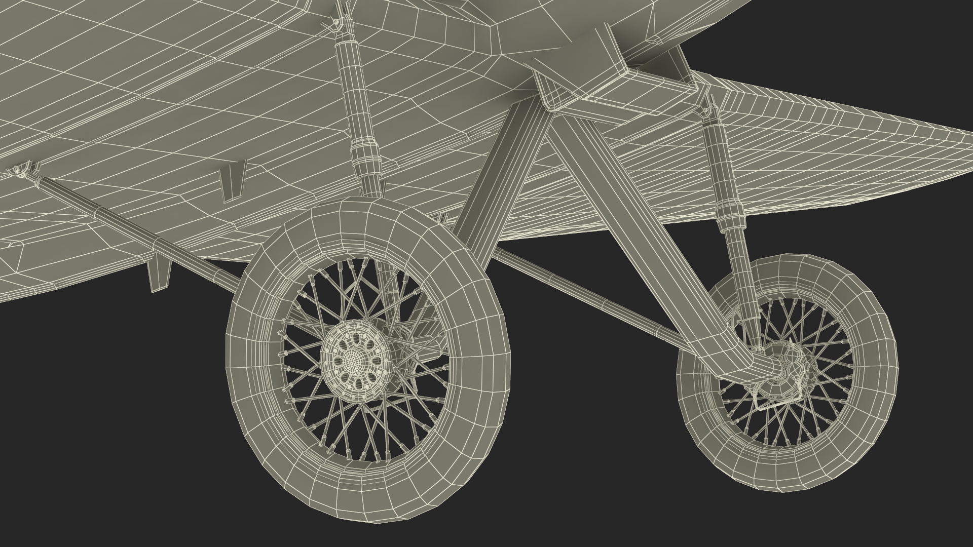3D Retro Sport Plane Rigged for Cinema 4D model