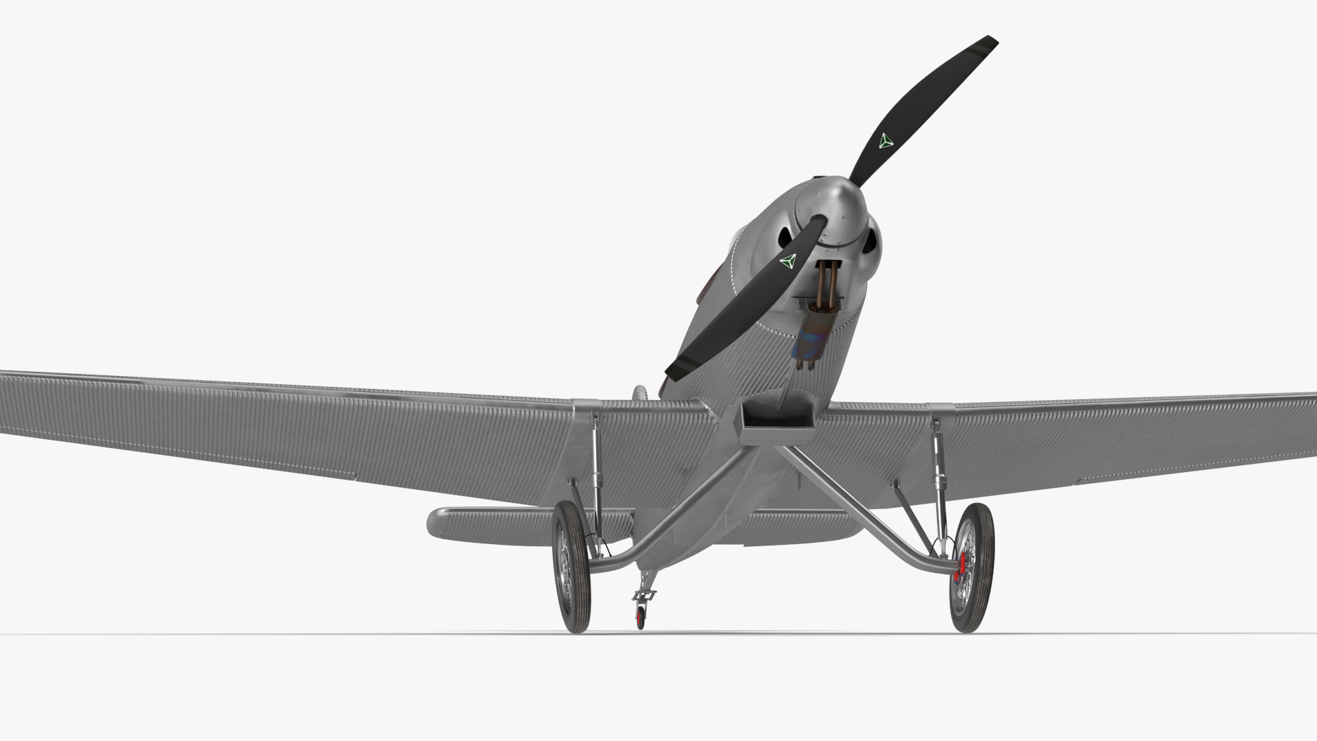 3D Retro Sport Plane Rigged for Cinema 4D model