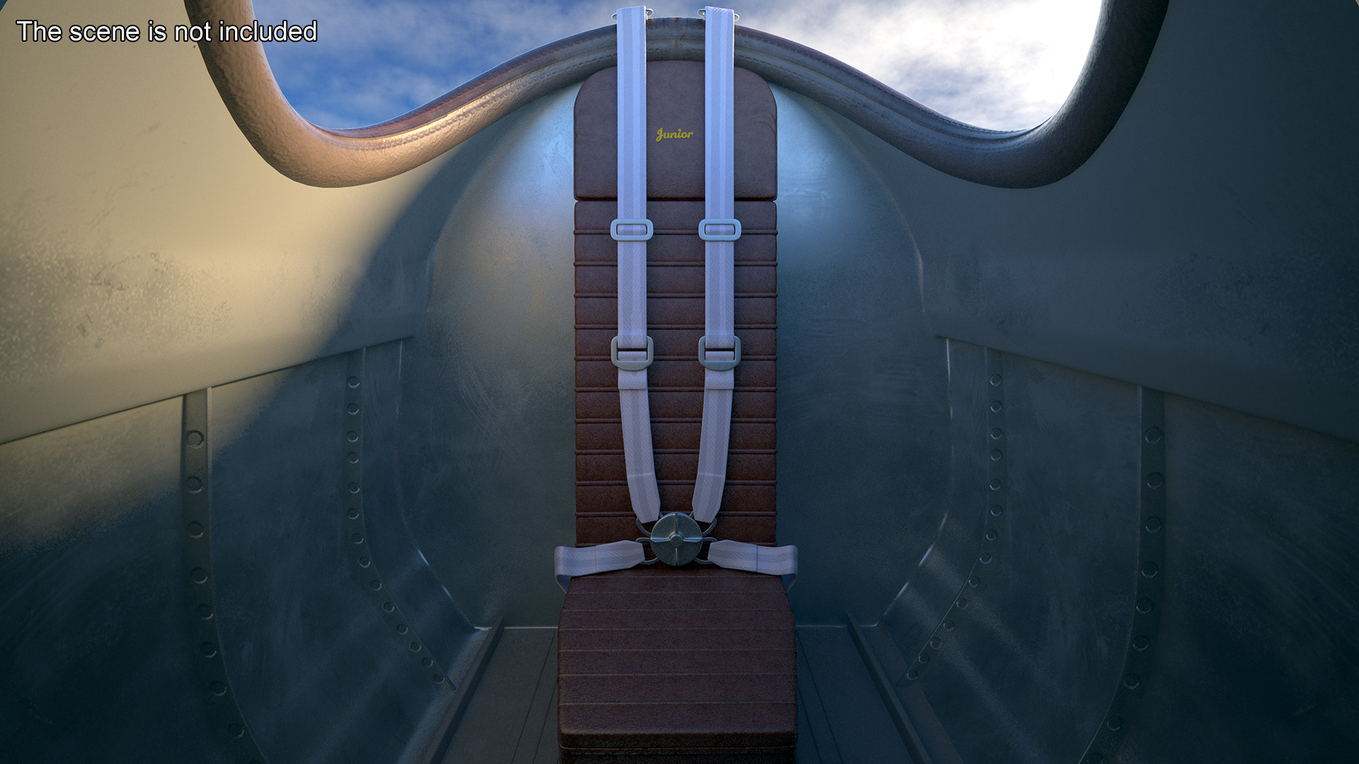 3D Retro Sport Plane Rigged for Cinema 4D model
