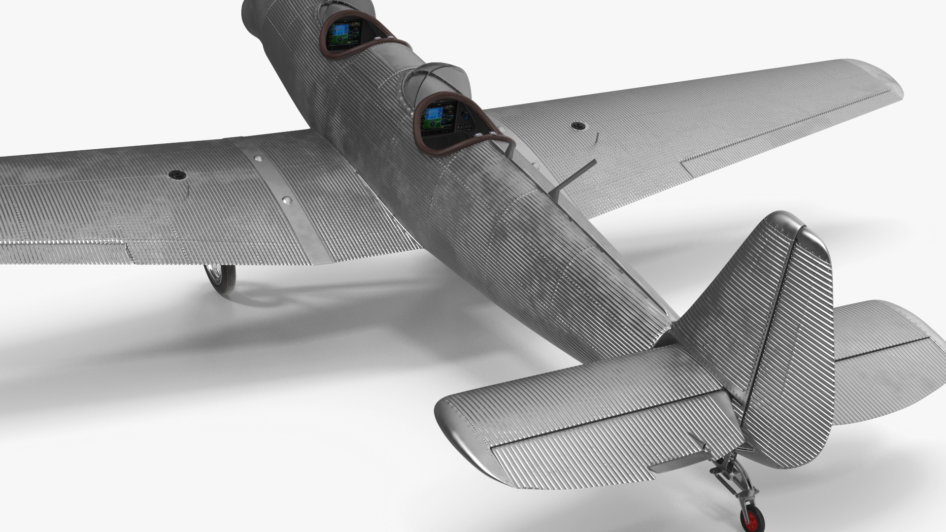 3D Retro Sport Plane Rigged for Cinema 4D model