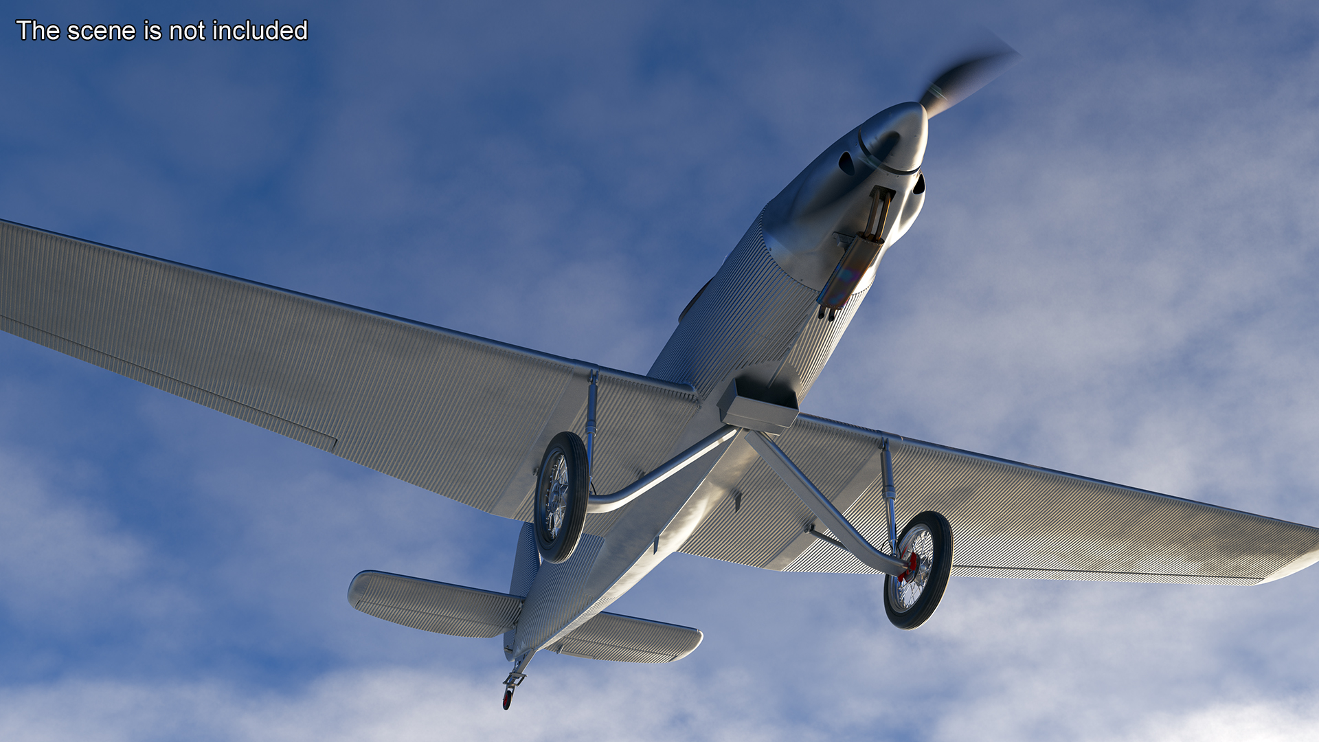 3D Retro Sport Plane Rigged for Cinema 4D model