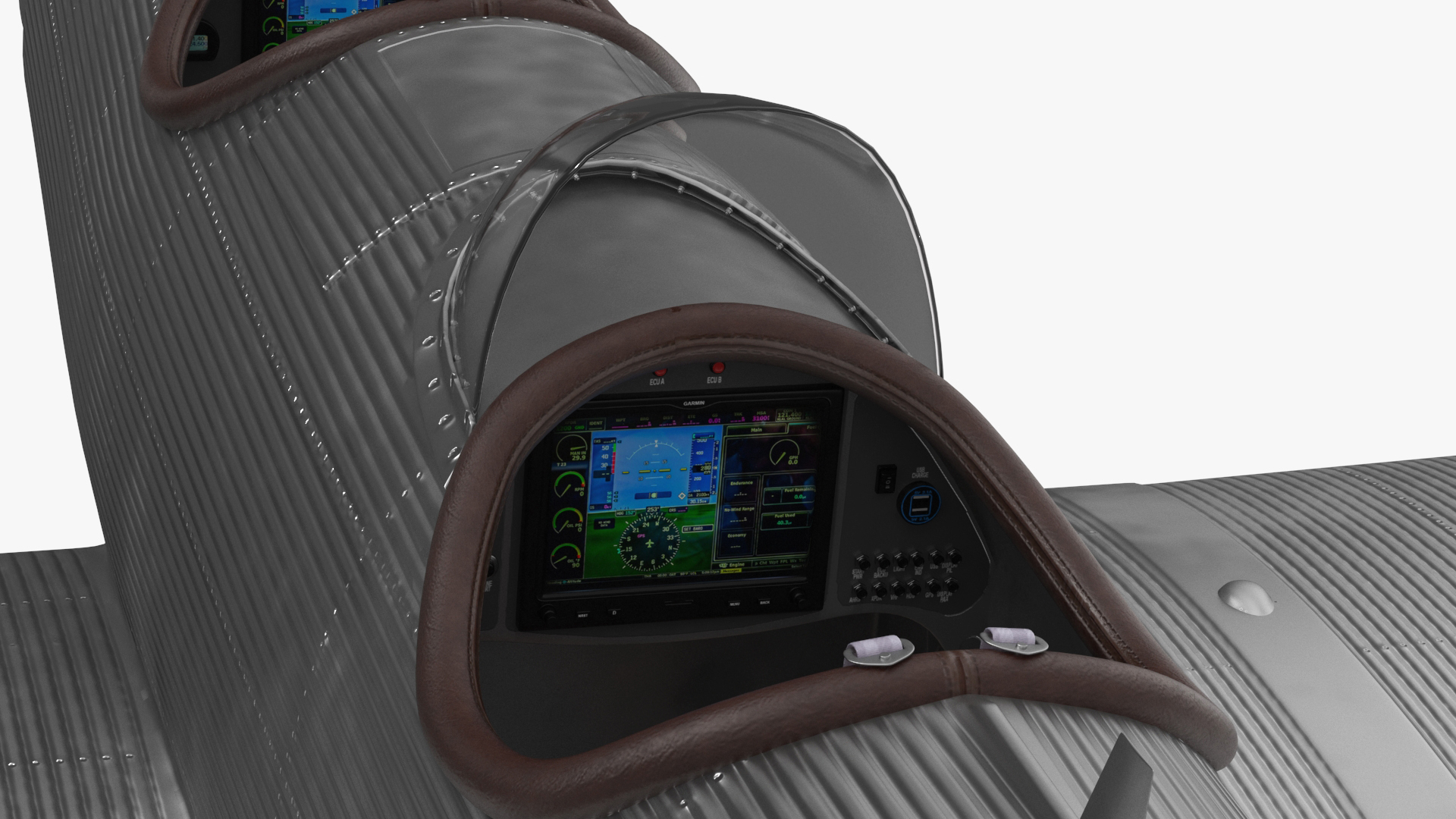 3D Retro Sport Plane Rigged for Cinema 4D model